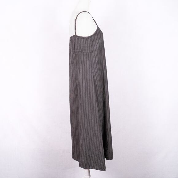 Natural Life Cotton-Linen Strappy Sundress SMALL Gray Casual Boho Earthy Granola - Picture 6 of 9